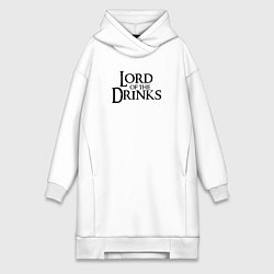 Женская толстовка-платье Lord of the drinks logo
