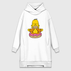 Женское худи-платье Homer yoga, цвет: белый