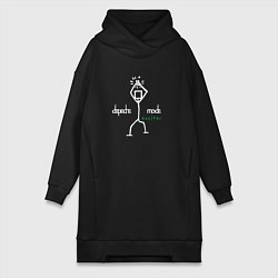 Женское худи-платье Depeche Mode - Exciter merch, цвет: черный
