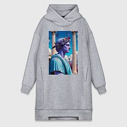 Женская толстовка-платье Античный герой и архитектура