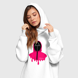 Женское худи-платье Розовый надзиратель, цвет: белый — фото 2