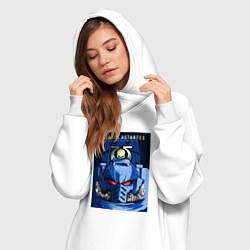 Женское худи-платье Ультрамарин, цвет: белый — фото 2