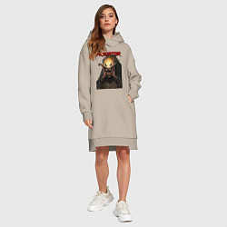 Женское худи-платье Predator scream, цвет: миндальный — фото 2