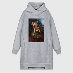 Женское худи-платье Predator movie, цвет: меланж
