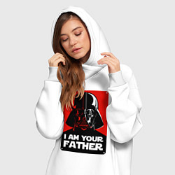 Женское худи-платье Darth Vader, цвет: белый — фото 2