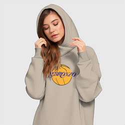 Женское худи-платье Lebronzo, цвет: миндальный — фото 2