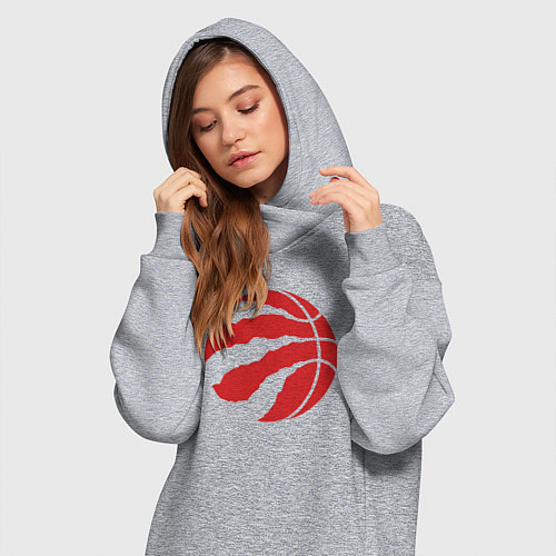 Женская толстовка-платье Raptors ball / Меланж – фото 3
