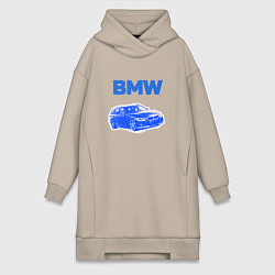 Женская толстовка-платье Blue bmw