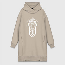 Женское худи-платье Kingdom come 2 - белый, цвет: миндальный