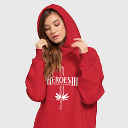 Женское худи-платье Герои меча и магии 3 - меч, цвет: красный — фото 2