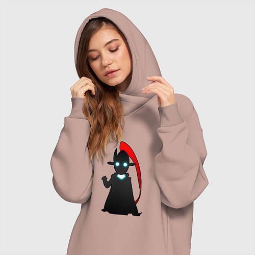 Женская толстовка-платье Игрит - поднятие уровня в одиночку / Пыльно-розовый – фото 3