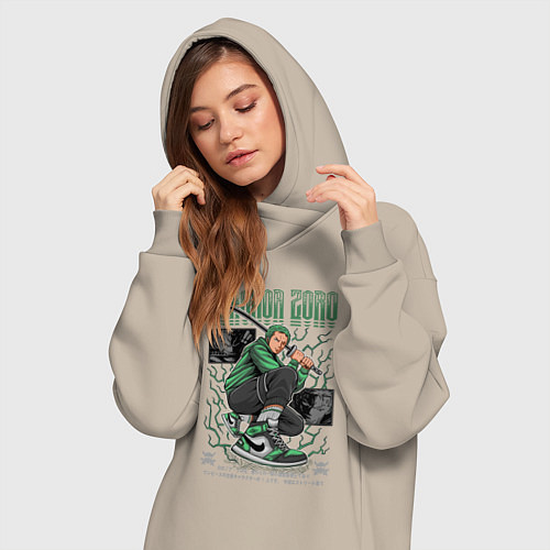 Женская толстовка-платье Ван пис Kimura / Миндальный – фото 3