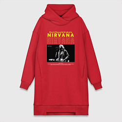 Женская толстовка-платье Курт Кобейн Nirvana