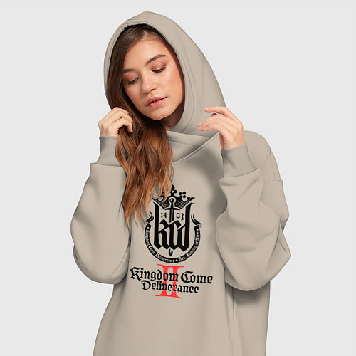 Женская толстовка-платье Kingdom Come Deliverance 2 / Миндальный – фото 3