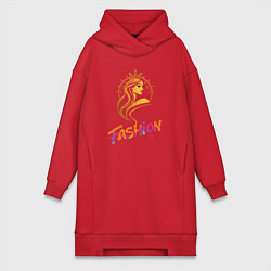 Женская толстовка-платье Fashion - портрет девушки