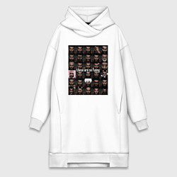 Женское худи-платье Разный викенд, цвет: белый