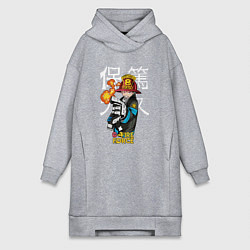 Женское худи-платье Пламенная бригада пожарных Синра Кусакабэ гг, цвет: меланж