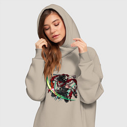 Женское худи-платье Моя геройская академия Акагуро Чизоме Пятно, цвет: миндальный — фото 2