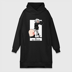 Женское худи-платье 2B с катаной, цвет: черный