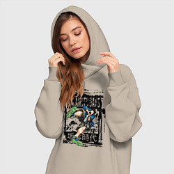 Женское худи-платье Хейсуки Масимо из Дни сакамото, цвет: миндальный — фото 2