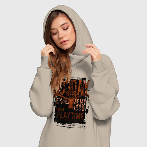 Женская толстовка-платье Пеклопёс DogDay / Миндальный – фото 3