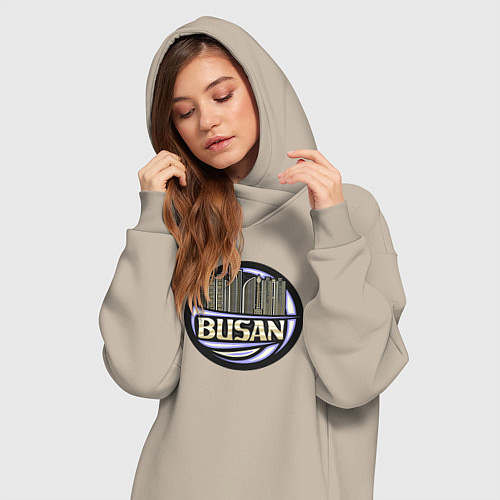 Женская толстовка-платье Пусан / Миндальный – фото 3