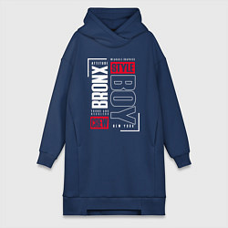 Женское худи-платье Bronx style, цвет: тёмно-синий