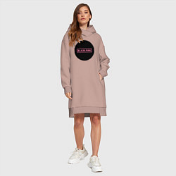 Женское худи-платье Blackpink logotype - group of South Korea, цвет: пыльно-розовый — фото 2