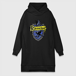 Женское худи-платье Ravenclaw emblem, цвет: черный
