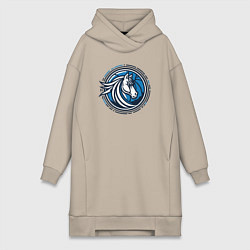 Женское худи-платье Mavericks NBA, цвет: миндальный