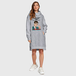 Женское худи-платье Бонус от шефа, цвет: меланж — фото 2