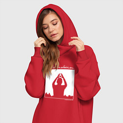 Женское худи-платье Depeche Mode world violation, цвет: красный — фото 2