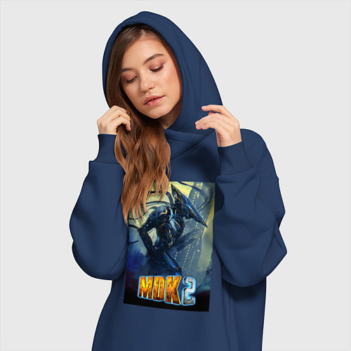 Женская толстовка-платье MDK - Kurt / Тёмно-синий – фото 3