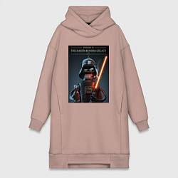 Женское худи-платье Дарт Бендер наследие, цвет: пыльно-розовый