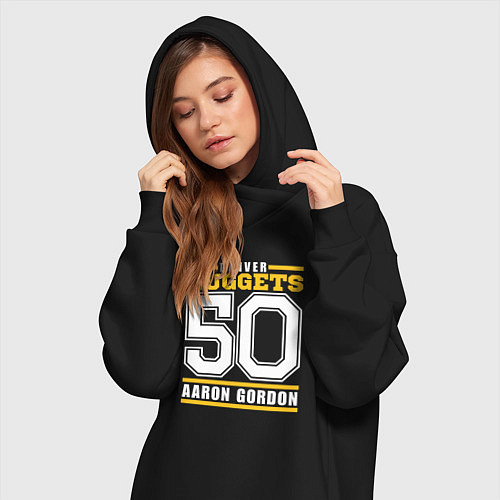 Женская толстовка-платье Denver - Aaron Gordon / Черный – фото 3