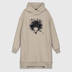 Женская толстовка-платье Девчонка милашка