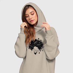 Женское худи-платье Spring girl, цвет: миндальный — фото 2