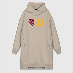 Женское худи-платье Love Cleveland, цвет: миндальный