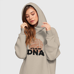 Женское худи-платье ДНК баскетбола, цвет: миндальный — фото 2