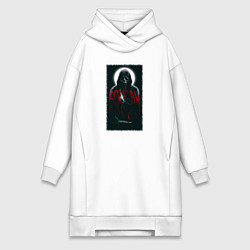 Женская толстовка-платье Крик гостфейс с луной