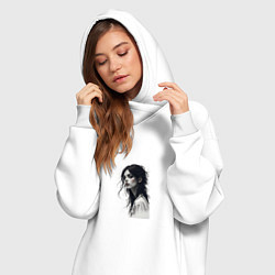 Женское худи-платье Мрачная красота, цвет: белый — фото 2