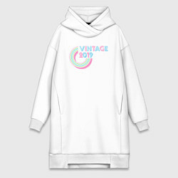 Женская толстовка-платье Винтаж 2019