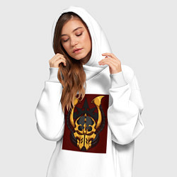 Женское худи-платье Black Legion Insignia, цвет: белый — фото 2