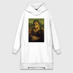 Женское худи-платье Чубакка - Мона Лиза, цвет: белый