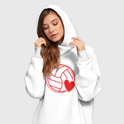 Женское худи-платье Volley love, цвет: белый — фото 2