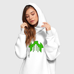 Женское худи-платье Cortex зелёный aneurism iv, цвет: белый — фото 2