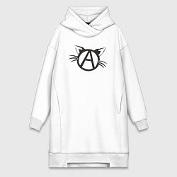 Женская толстовка-платье Cat anarchy