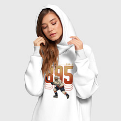 Женское худи-платье Александр Овечкин 895, цвет: белый — фото 2