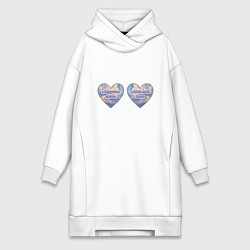 Женское худи-платье О воздушная стихия, цвет: белый