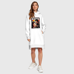 Женское худи-платье Одни из нас - Джоэл и Элли постер, цвет: белый — фото 2